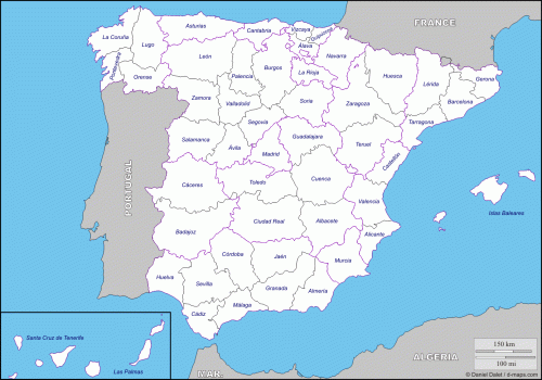 MAPA DE PROVINCIAS ESPAÑOLAS