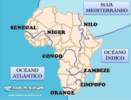 Ríos de África (mapa)