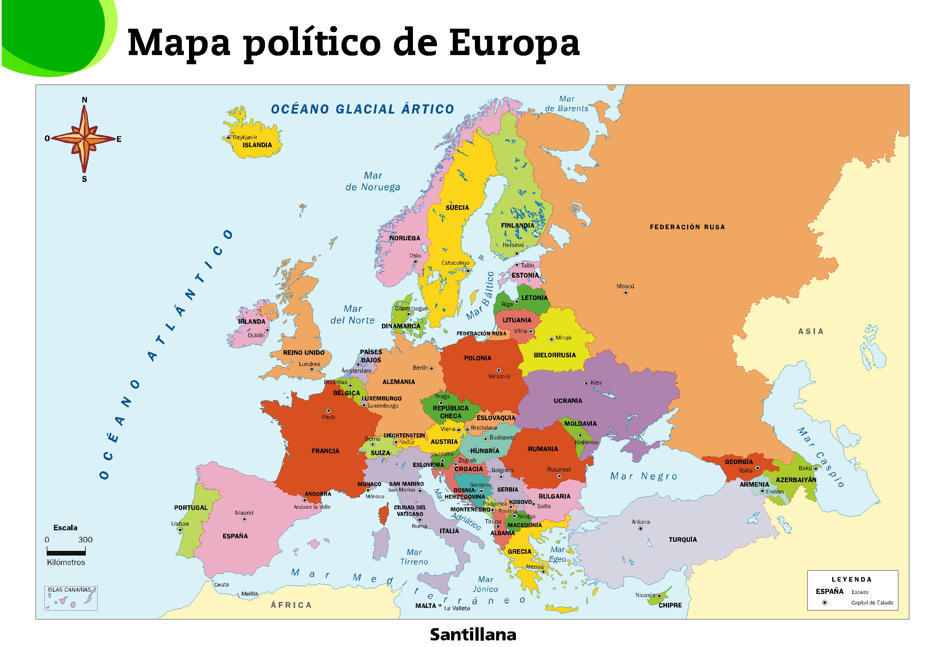 Infanta Catalina - 6th course 2014/2015: Mapa político de Europa - in