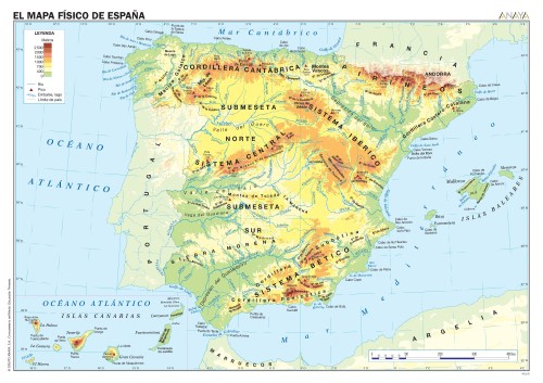 Relleus i rius d'Espanya